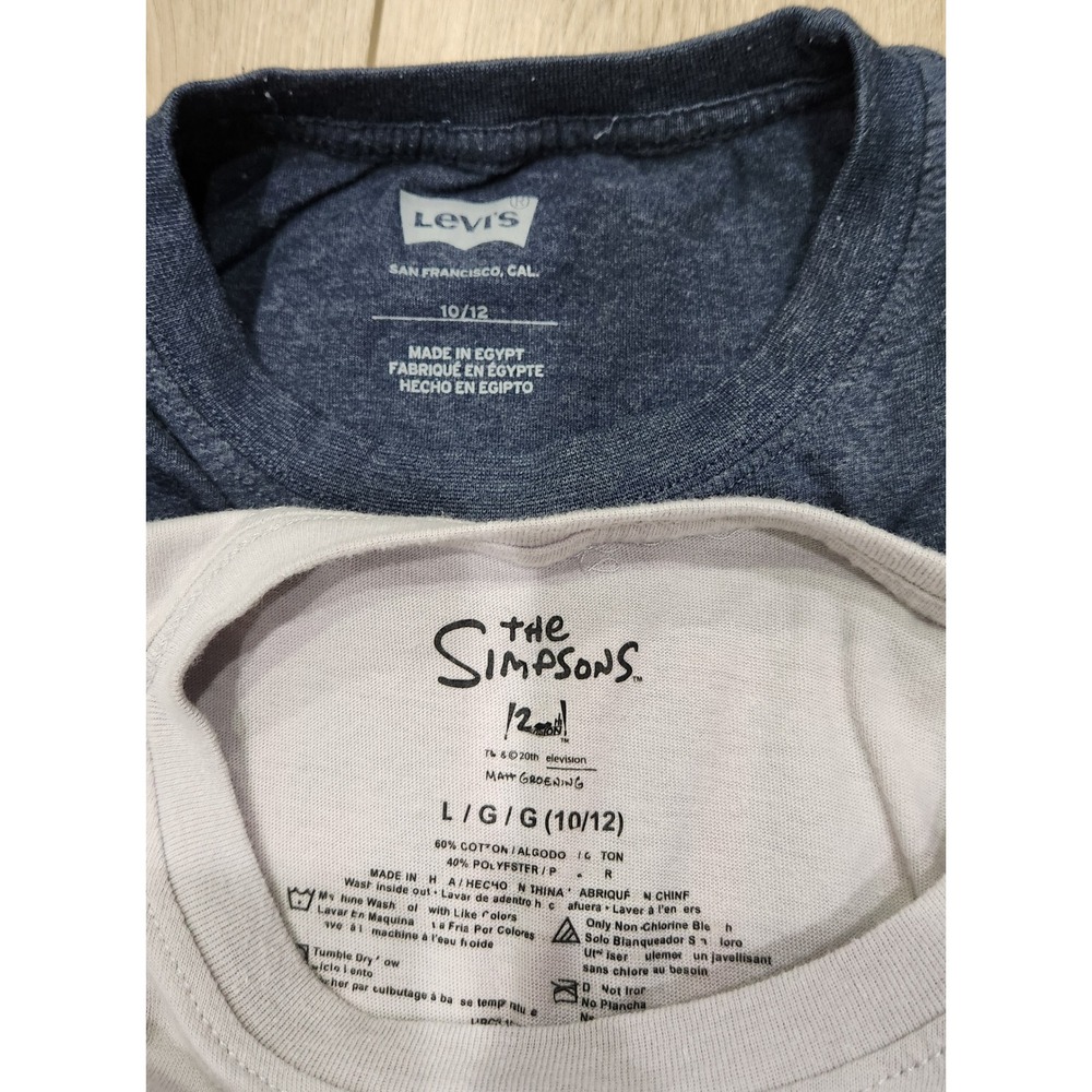 Kids Graphic T-Shirt Bundle Levis and The Simpsons Bart Simpson Size L (10/12) - Picture 4 of 5